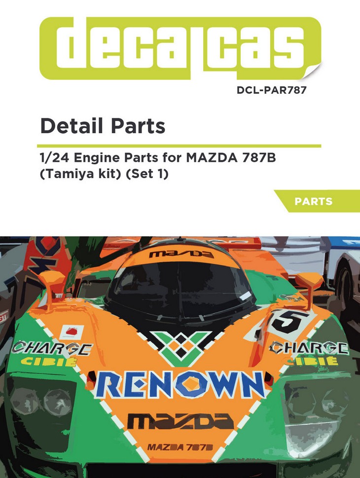 DCL-PAR787: Detail up set for 1/24 scale models: Engine part for Mazda 787B